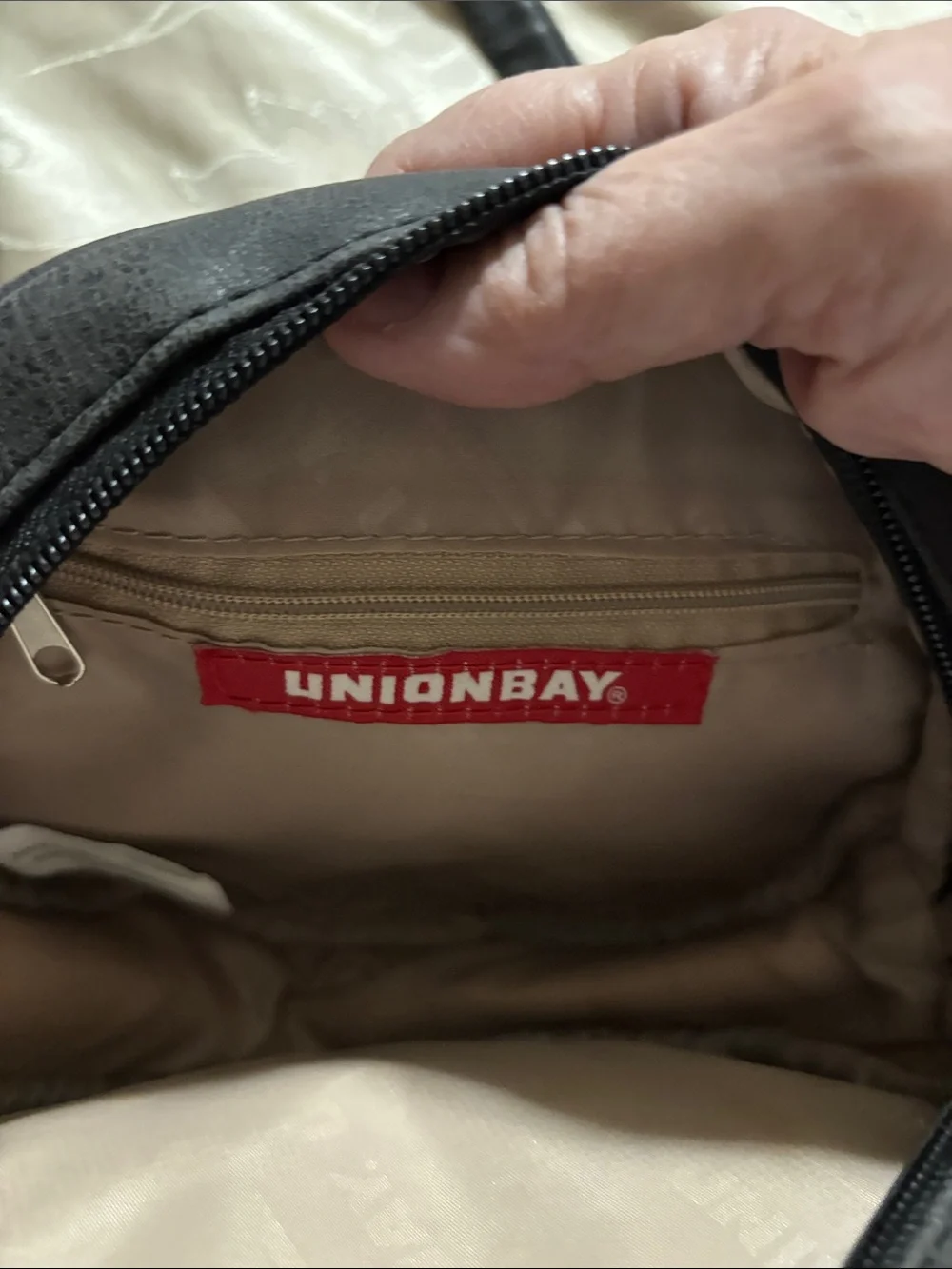 UNIONBAY Black Round Perforated Crossbody Bag with Stud Accents